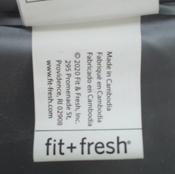 Acorn Street Fit + Fresh Insulated Lunch Box Gray Handle Drink Mesh Zip Around - Picture 2 of 8